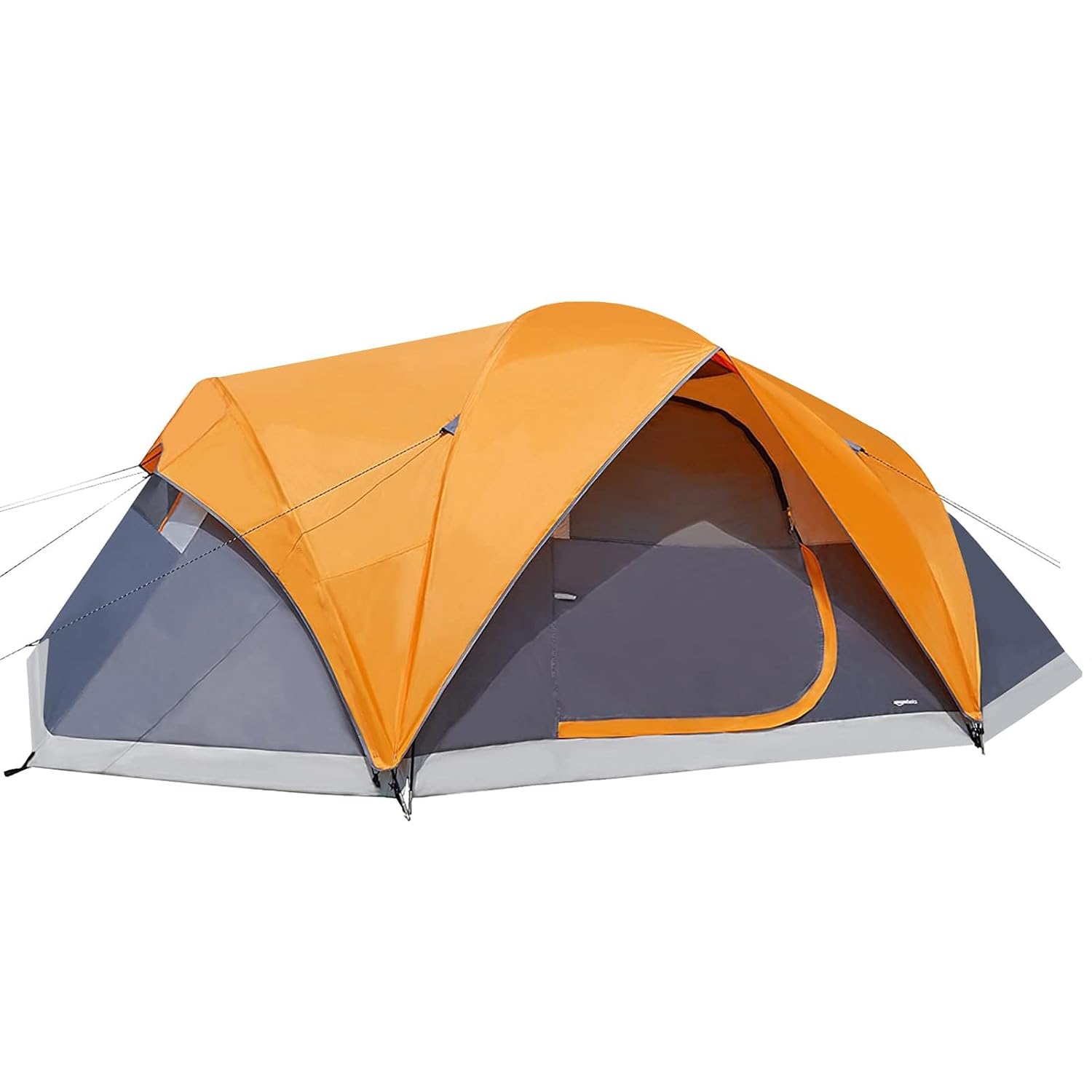 Amazon Basics - Tienda de campaña con lona y bolsa de transporte impermeable para 3 estaciones, fácil instalación, 6 personas