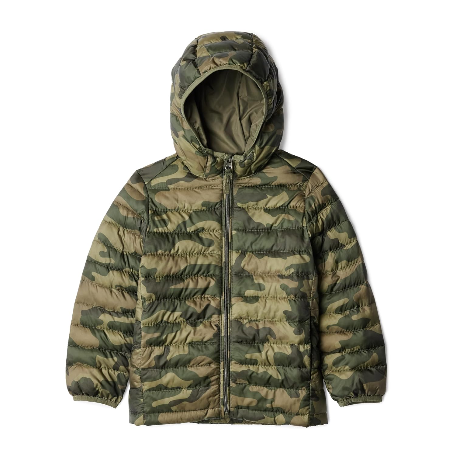Amazon Essentials Niños Chaqueta Acolchada con Capucha, Plegable, Ligera y Resistente a la Lluvia