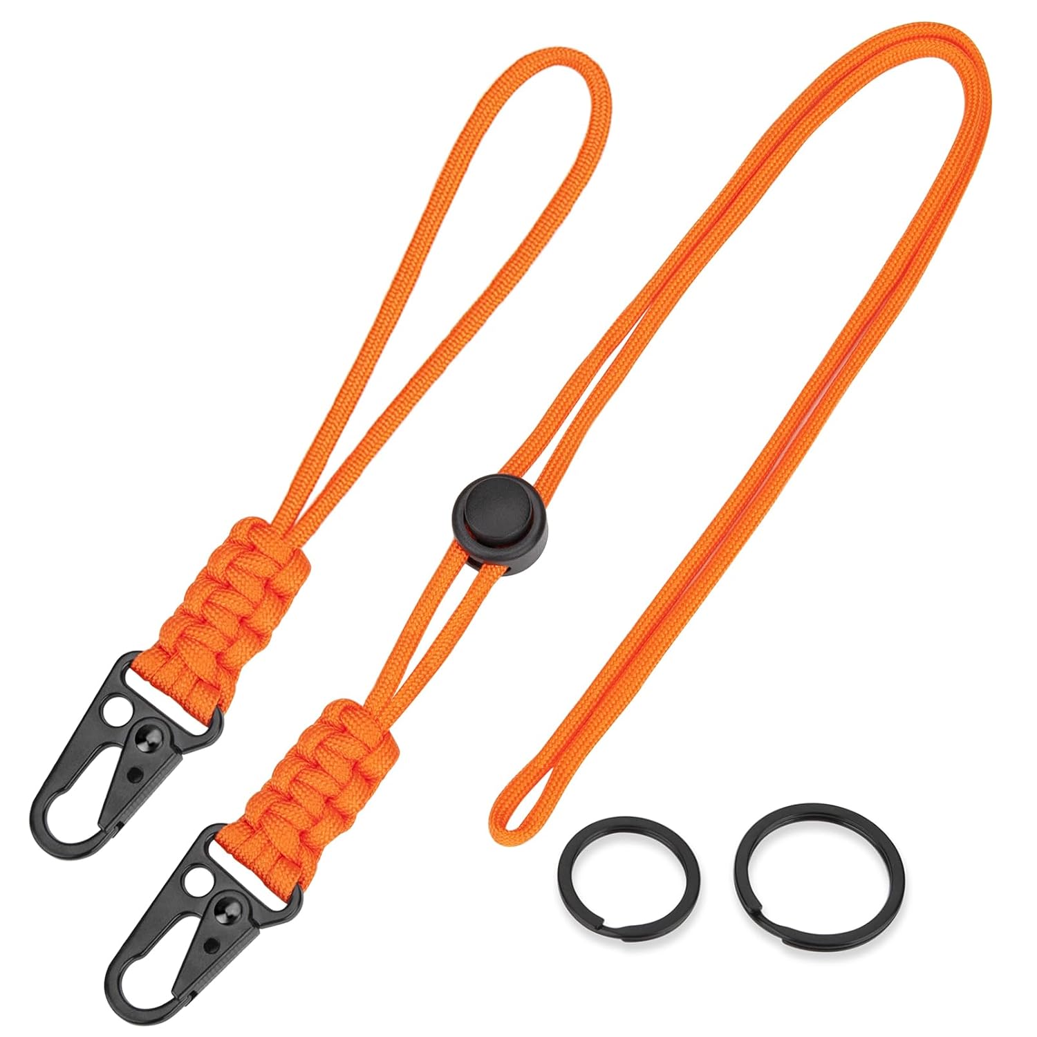 Llavero Mosqueton de Paracaídas 2 PCS Llavero Táctico Cinturon Key Holder Wrist Lanyard Acampada Accesorios Al Aire Libre on Cinturón Gancho Clave Multifuncional Adecuado