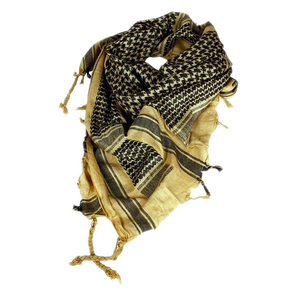 Mil-Tec Shemagh – Bufanda – Hombre, caqui/negro, 110x110 cm