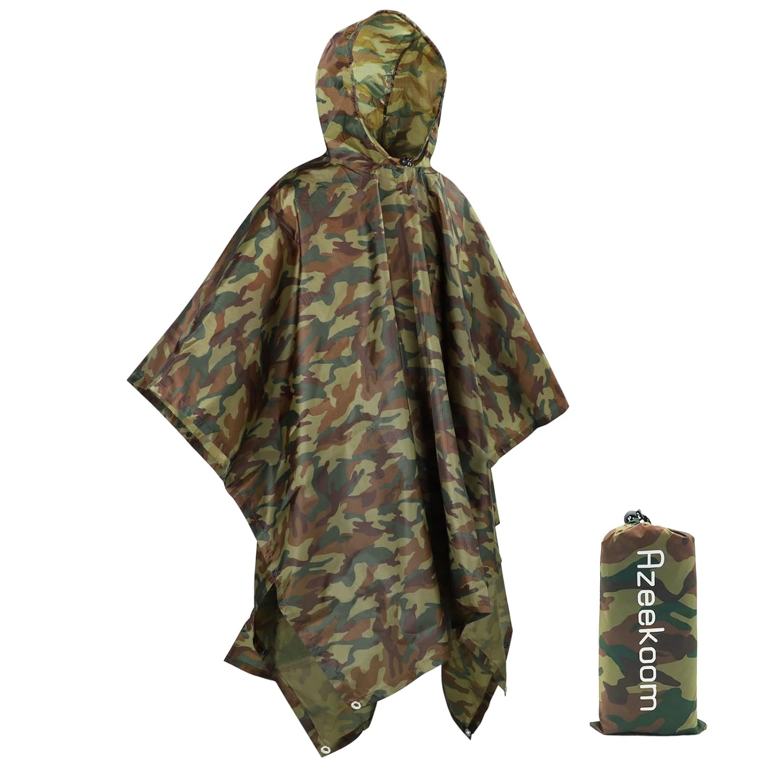 Poncho Impermeable, Poncho de Lluvia Reutilizable con Capucha, Multiusos Ligero Chubasquero para Hombre Mujer Excursionismo, Picnic y Camping
